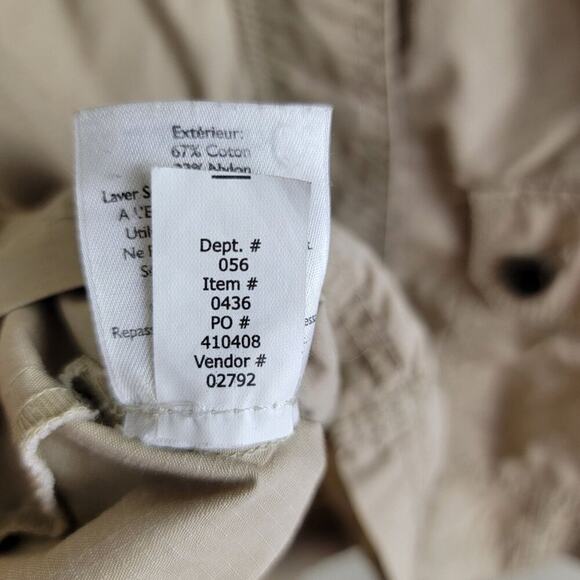Eddie Bauer Womens Utility Jacket size L Beige Four Pockets Cotton Nylon - Picture 5 of 8